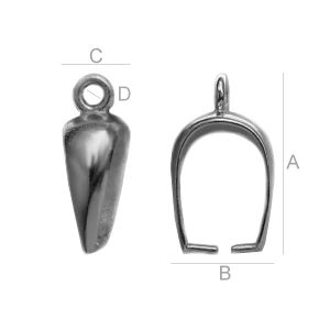 Pendant Bail, Jewelry Findings, KRK 3 Pendant Bail, Jewelry Findings, KRK 3