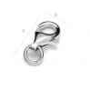 Karabinerverschluss mit Öse, Schmuckteile, 9mm, CHP 9,0 SET
