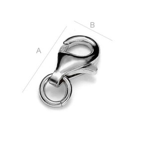 Lobster Clasp with Ring, Jewelry Findings, 9 mm, CHP 9,0 SET
