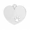Pendant Dog's Paw in Heart with Eyelet, LKM-2295 - 0,50 14x15,5 mm 