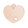 Pendant Dog's Paw in Heart with Eyelet, LKM-2295 - 0,50 14x15,5 mm 