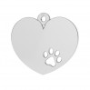 Pendant Dog's Paw in Heart with Eyelet, LKM-2295 - 0,50 14x15,5 mm 