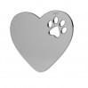 Anhänger Hundepfote im Herzen, Silberschmuck, LKM-2294 - 05 