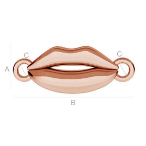 Lippen-Anhänger, Verbinder, Silberschmuck, ODL-00100 Lippen-Anhänger, Verbinder, Silberschmuck, ODL-00100