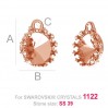 Crown Pendant, Swarovski Rivoli, 8mm ODL-00308 (1122 SS 39)