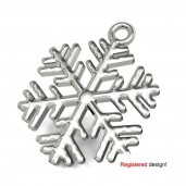 Schneeflocke-Anhänger, Silberschmuck, S-CHARM 84