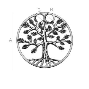 Tree of Life Pendant, Jewelry Findings, LKM-2028 - 0,50