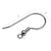 Open ear wire sterling silver - BO  3 V2