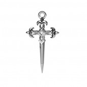Cross Pendant, Dagger, Silver Jewelry, ODL-00603  (19341)