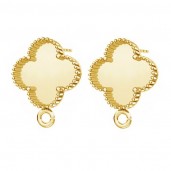 Earring Post with Open Ring, Earring Findings, ODL-00518 KLS 