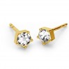 Earring Post with Swarovski Crystal, Earring Findings, ODL-00466 KLS ver.2 