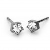 Earring Post with Swarovski Crystal, Earring Findings, ODL-00466 KLS ver.2 
