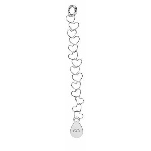 Extension Chain, Heart, Silver Chain, 60mm, SRC 045