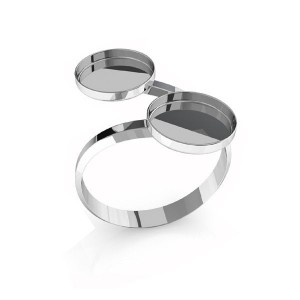 Ring, Gießharzschmuck, Schmuckteile, Verstellbar, FMG 8 MM DOUBLE RING - 1,30 MM