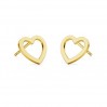 Heart Earring Posts, Earring Findings, LK-2293 KLS - 0,50 