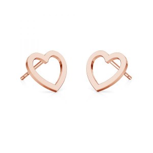 Heart Earring Posts, Earring Findings, LK-2293 KLS - 0,50 