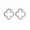 Clover Earring Posts, Earring Findings, KLS LKM-2291 - 0,50 13x13 mm 