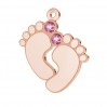Baby Feet Pendant with Swarovski Crystal, LK-0481 - 05 ver.2 