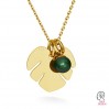 Monstera Deliciosa Blatt-Anhänger, Silberschmuck, LK-0809 - 0,50 