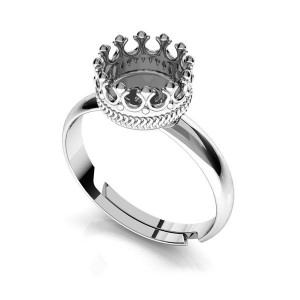 Silberring, Gießharz, Ringteile, 8,50mm, ODL-00681 U-RING Silberring, Gießharz, Ringteile, 8,50mm, ODL-00681 U-RING