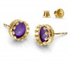 Earring Post, Resin, Earring Findings, 7mm,  ODL-00680 KLS