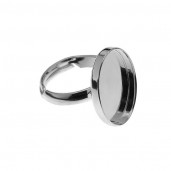 Sormuspohja, hartsikorut, koruosat, FMG 18X13MM UNIVERSAL RING