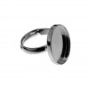Silberring, Gießharzschmuck, Ringteile, FMG 18X13MM UNIVERSAL RING