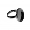 Silberring, Gießharzschmuck, Ringteile, FMG 18X13MM UNIVERSAL RING