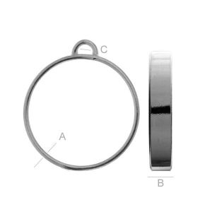Silberring Basis, Schmuckteile, OB 1,65x3 mm