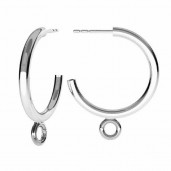 Hoop Earrings, Earring Findings, KL-230 KW 23x27 mm 