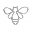 Bee Pendant, Jewelry Findings, Silver Jewelry, LKM-2358 - 0,50 15x20,8 mm