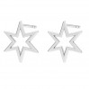 Stern-Ohrstecker, Ohrringteile, Silberschmuck,  ODL-00681 KLS