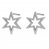 Stern-Ohrstecker, Ohrringteile, Silberschmuck,  ODL-00681 KLS