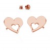 Herz-Ohrstecker, Ohrringteile, Silberschmuck,  KLS LKM-2357 - 0,50 8,4x8,4 mm 