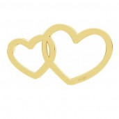 Gold AU 333, Double Heart Pendant, Gold Jewelry, LKZ-30030 - 0,30 6x10,5 mm