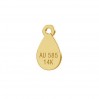14K Gold AU 585, Endteile, Schmuckteile, LKZ-00127 - 0,30