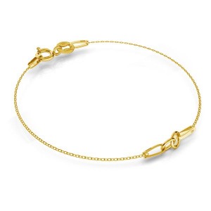 14K AU 585 Kulta Rannekorupohja, kultakorut, SG-BRACELET 2 - (7+7 cm)