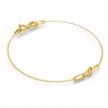 14K AU 585 Kulta Rannekorupohja, kultakorut, SG-BRACELET 2 - (7+7 cm)
