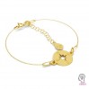 14K AU 585 Kulta Rannekorupohja, kultakorut, SG-BRACELET 2 - (7+7 cm)