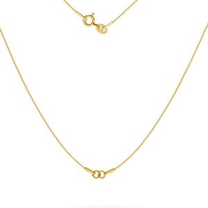 14K AU 585 Kulta Kaulakorupohja, kultakorut, SG-CHAIN 3 - (20+20 cm)