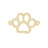 14K Gold AU 585, Dog Paw Pendant, Connector, Gold Jewelry, LKZ-00366 - 0,30
