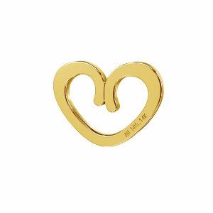 14K Kulta AU 585, Sydän-riipus, kultakorut, LKZ-50009 - 03 