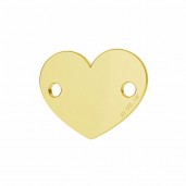 14K Gold AU 585 Heart Pendant, Gold Jewelry, LKZ-50010 - 03