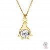 Penguin Pendant, Swarovski Rivoli 6 mm, Pendant Findings, ODL-00380 (1122 SS 29)