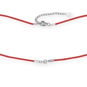 Halskette Basis, Rot, Silberschmuck, 41+3,8cm,  S-CHAIN 26