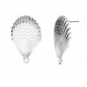 Seashell Earring Posts, Earring Findings, Jewelry Findings, ODL-00515 KLS 
