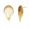Seashell Earring Posts, Earring Findings, Jewelry Findings, ODL-00515 KLS 