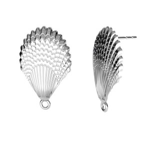 Seashell Earring Posts, Earring Findings, Jewelry Findings, ODL-00515 KLS Seashell Earring Posts, Earring Findings, Jewelry Findings, ODL-00515 KLS