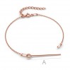 Armband Basis, Silberkette, 17+4cm,  S-BRACELET 3