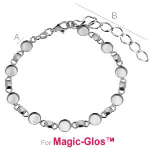 Rannekorupohja, hartsi, hopeakorut, FMG 6 MM BR- 2,10 MM